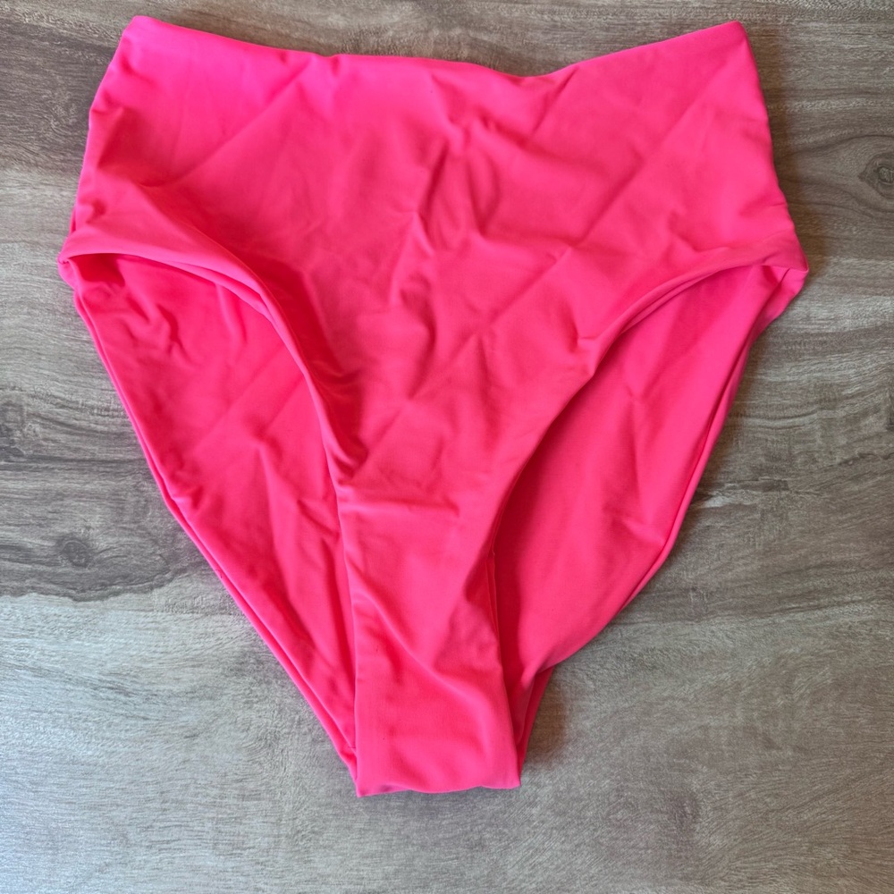 Blooming Jelly Neon Bright Pink Bikini Bottom Swim Bottom Size Small New NWOT